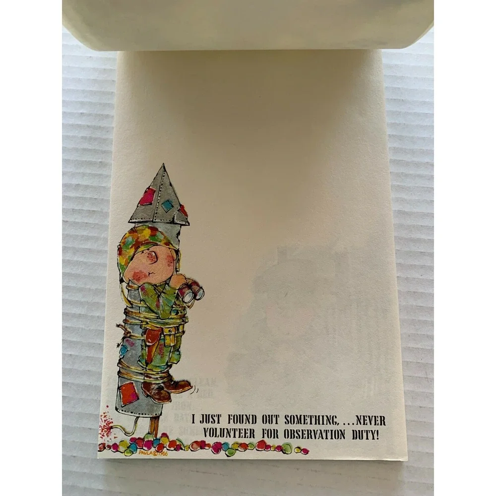 Vtg 1966 Paula Present Stationery Tablet Unused Shape Up or Ship Out Military